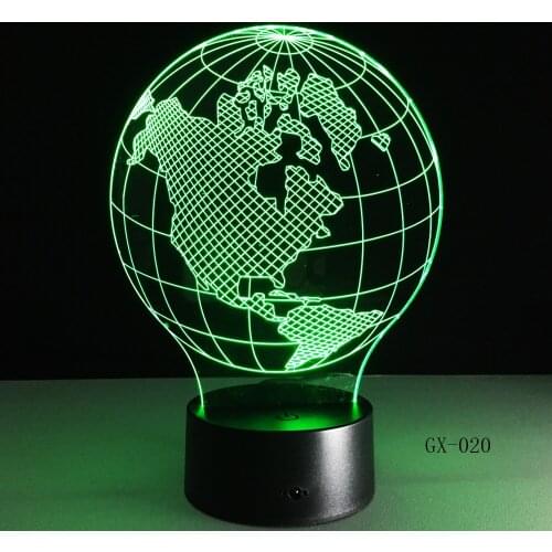 New 3D Map Of North America Lamp LED Night Lights as Indoor Room Decoration 7 Colors Birthday Decor Gift GX-020