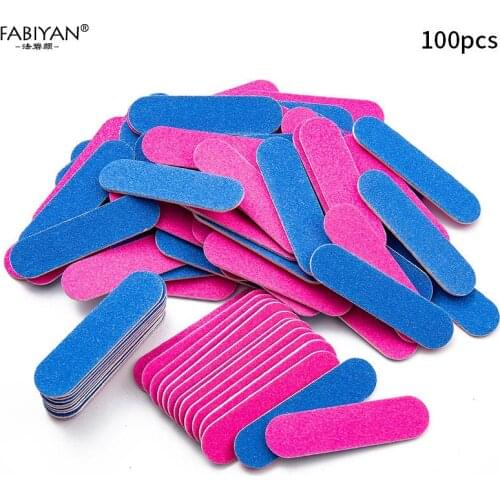 100Pcs/lot Nail Art File Sandpaper Buffer Block Glitter Tips UV Gel Polish Grinding Manicure Pedicure Tool 180/240 Double Sides