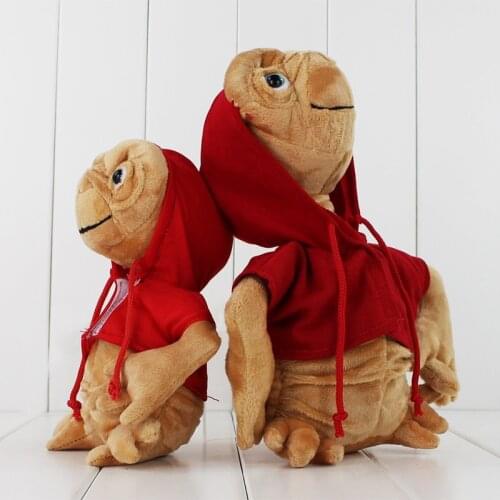 2Styles ET Extra Terrestrial Alien Stuffed Plush Doll With Hoodie Collectible Toys Birthday Gifts For Kids/ Babies 19cm-25cm