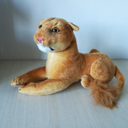 Real life plush toy prone female lion plush toy about 40cm soft doll baby toy christmas gift b0872