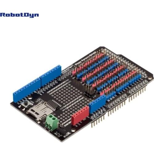 Sensor Shield for Arduino Mega 2560, with SD-card logger (Assembled)