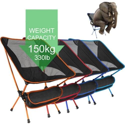 Ultralight Folding Camping Chair Fishing BBQ Hiking Chair Fishing Picnic Chair Outdoor Tools Travel Foldable Beach Seat Chair