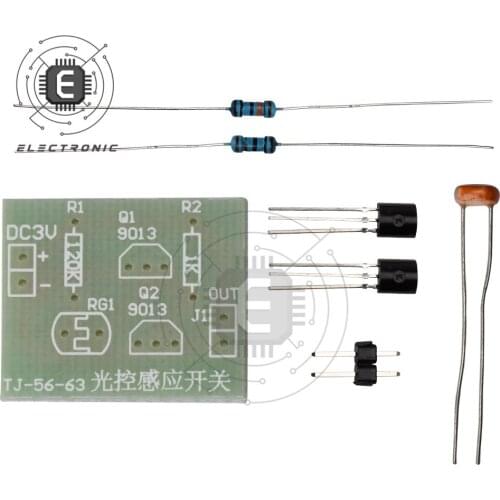 Light Control Sensor Switch DIY Kit Light Sensitive Response Electronic Training Integrated Circuit Switch Kit DIY
