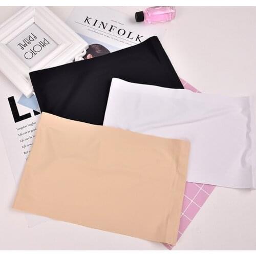 1PCS Summer Women Bandeau Top Solid Breathable Strapless Bra Bandeau Soft Seamless Women Casual Tank Crop Tops