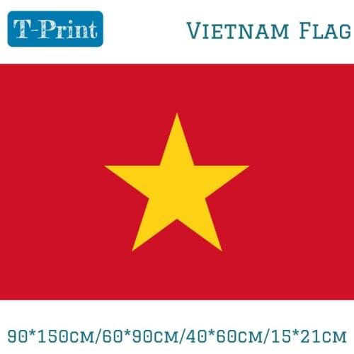 90*150cm/60*90cm/40*60cm/15*21cm Vietnam Flag Vietnamese Polyester 3x5ft Flag For National Day Olympic Games Event Office Home