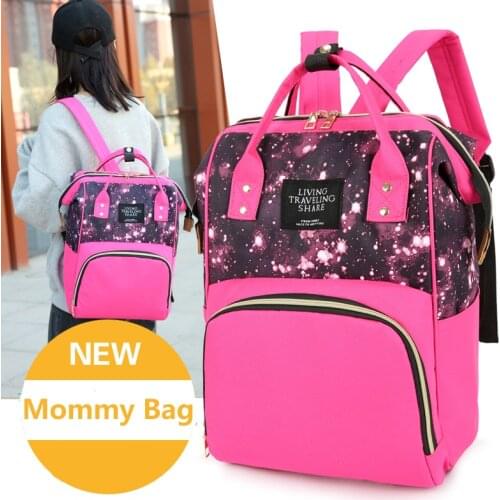 Star Sky Print Mummy Backpacks Large Capacity Maternity Outdoor Mommy Bag Waterproof Mommy Bag Travel Baby Diaper Shoulder Bag