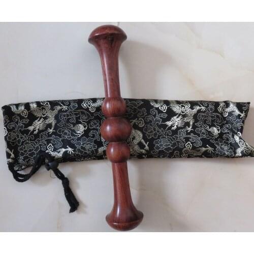 High quality rosewood tai chi ruler Wooden kung fu rods fitness exercise bar Massage stick martial arts sticks