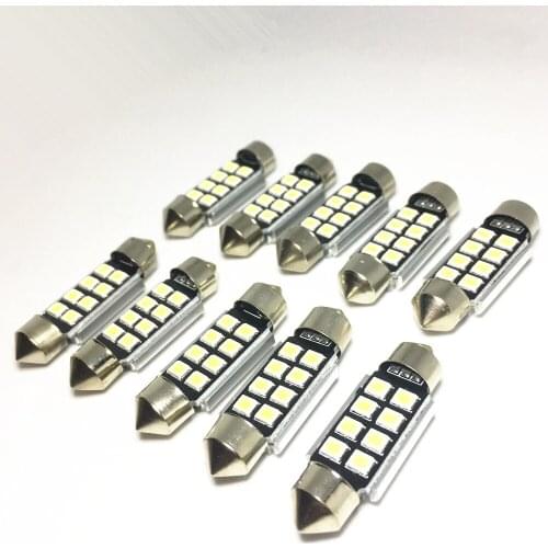 100pcs white ice blue 31mm 36mm 39mm 41mm Festoon dome lamps ERROR FREE 5630 5730 8smd LED CANbus C5W led interior reading bulbs