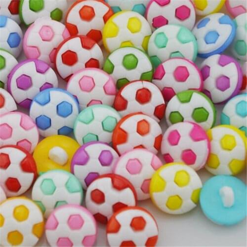 100pcs Cartoon football plastic buttons Applique DIY Craft sewing PH71