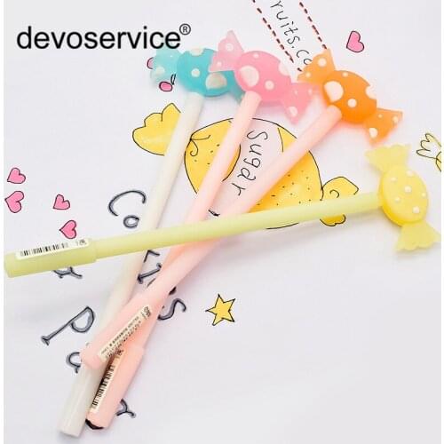2Pcs/Set New Fashion Candy Repellent Fragrance Gel Pen Kawaii Fresh Student Signature Pens School Office Stationery Supplies