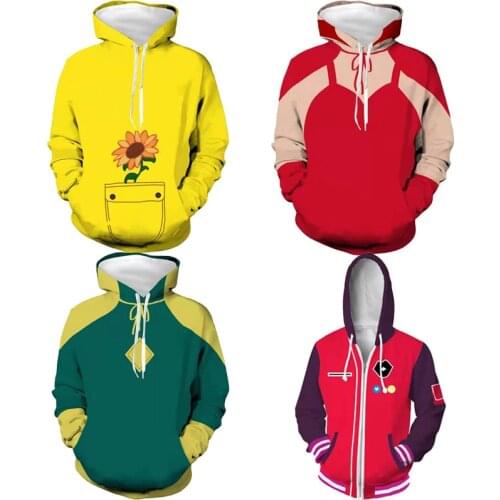 2021 Wonder Egg Priority Cosplay Hoodies Ohto Ai Costumes Kawai Rika Jackets Hooded Zipper Coats Ohto Ai Hooded Sweater