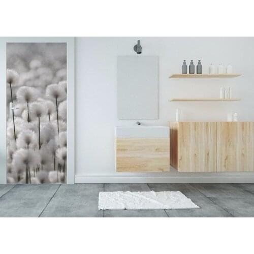 3D Cotton flowers Wall Art Door Mural Wallpaper mural Wall Print Decal Wall Deco Wall Mural Photo self adhesive door wrap