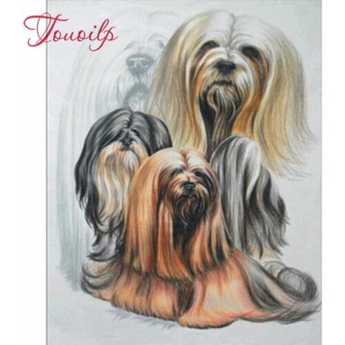 Full round square diamond painting embroidery 5D DIY animal Tibetan mastiff cross stitch mosaic diamond painting home decoration gift