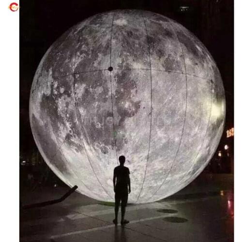 Free door shipping Giant Inflatable Moon Planet Balloon Outdoor Advertising Air Ground Globe Balloons