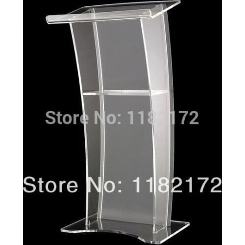 Free shiping Unique design hot sale and modern acrylic podium pulpit lectern