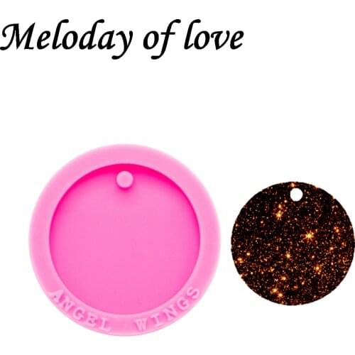 Shiny Glossy circle epoxy resin molds round silicone mold diy making fits on a 1.5 inch badge reel DY0261