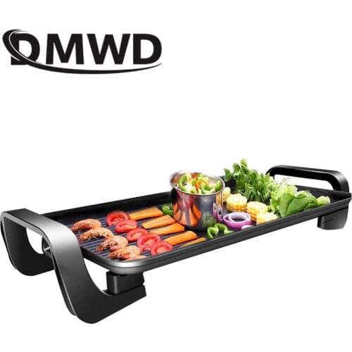 DMWD Outdoor barbecue grill household electric iron pan fish dish smokeless oven nonstick fish furnace electric hotplate