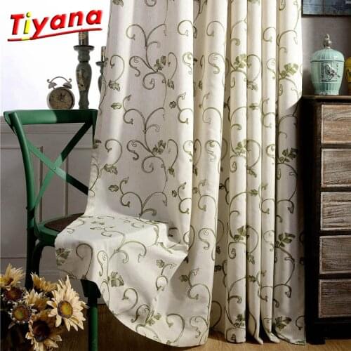 Black Embroidered Curtain For Living Room Bedroom Blue Plant Curtain kids Curtain Cloth Cortinas Luxury Japanese Drape wp105 *30