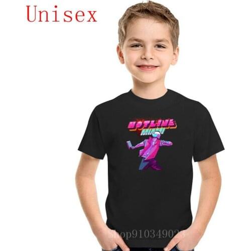 Hotline miami Children t-shirt new style kids t shirt print pattern trendy pop boys summer clothes teenage girls clothing