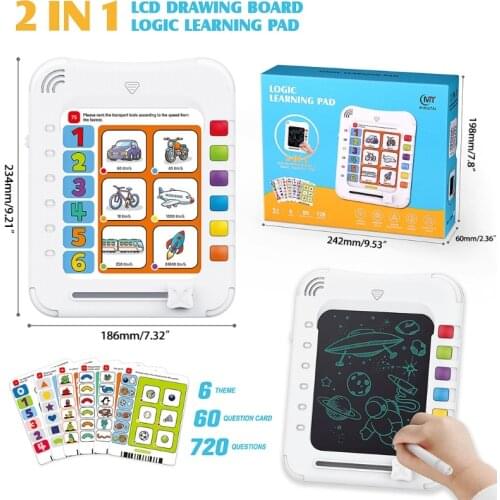 T5EC Children Creative Puzzle Study Box Educational Toy Drawing Tablet Portable Educational Toys