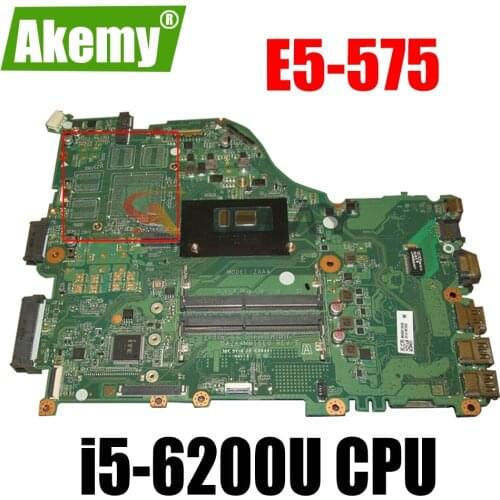 For Acer Aspire E5-575 E5-575G Laptop Motherboard With i5-6200U CPU DAZAAMB16E0 REV:E DDR4 MainBoard 100% Tested