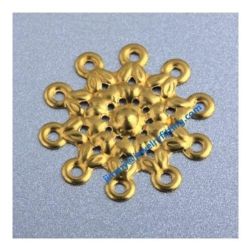 3000pc brass21mm filigree flower components jewelry findings