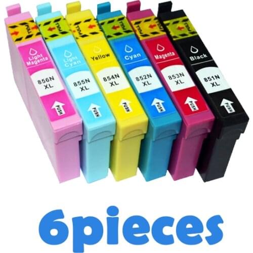 6pcs compatible ink cartridges For Epson T0851 T0852 T0853 T0854 T0855 T0856 For EPSON Stylus Photo 1390 printer T0851-T0856 85N