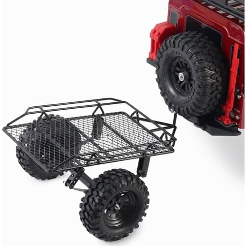 The old naughty boy simulation climber 1/10 D90 SCX10 CC01 DIY metal Trailer bucket matches the 1.9 metal wheel 90mm tyre