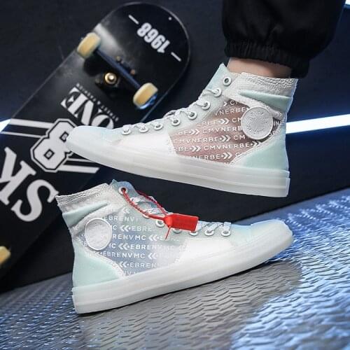 Mens 2021 summer luminous mesh shoes cowhide breathable mesh shoes couple casual shoes street fashion shoes