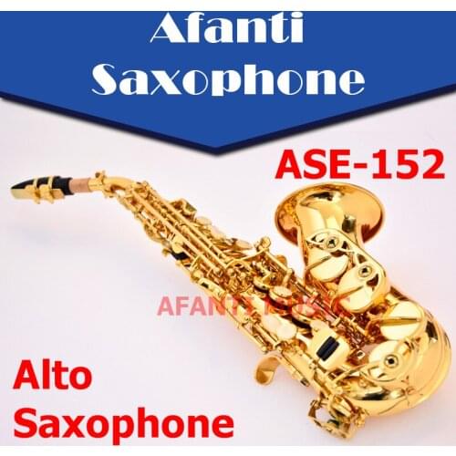 Afanti Music Bb tone / Brass body / Glod finish Alto Saxophone (ASE-152)