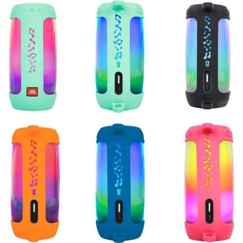 Newest Travel Bluetooth Speaker Case Silicone Soft Cover with Carabiner Strap for JBL Pulse 4 Wireless Bluetooth Speaker Bag