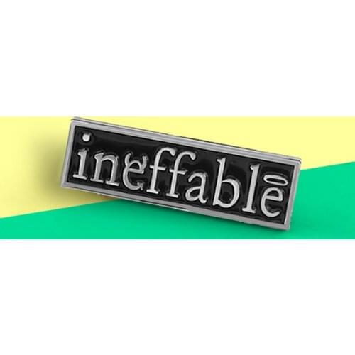 New Ineffable Black Billboard Brooches Enamel Pins Angels demons Slogan Badges Brooches Bag Clothes Lapel Pin Black Jewelry Gift