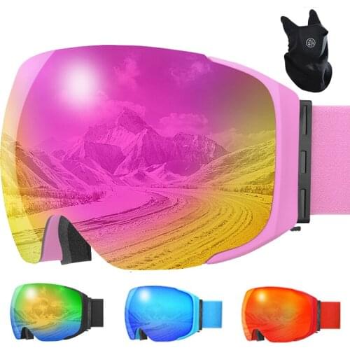 X-Tiger Ski Goggles Men Women Outdoor Winter Sports Snowboard Glasses Magnetic Double Layers UV400 Anti-fog Big Ski Mask Goggles