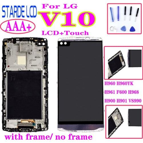 Origina For LG V10 H960 H960YK H961 F600 H968 H900 H901 VS990 H962 LCD Display Screen Touch Sensor Digitizer Assembly with Frame