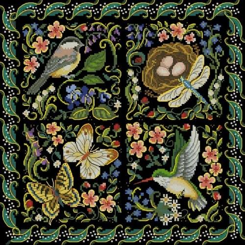 Bird Nest Egg Butterfly Flower Top Quality Embroidery Needlework 14CT Unprinted Cross Stitch Kits DIY Arts Handmade Home Decor