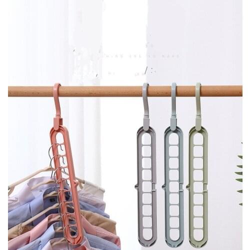 Sale!! Multifunction Clothes Hangers Baby Clothes Drying Racks Storage Rack Hang Clothes Coat Hangers Organizer Plastic 9/5holes
