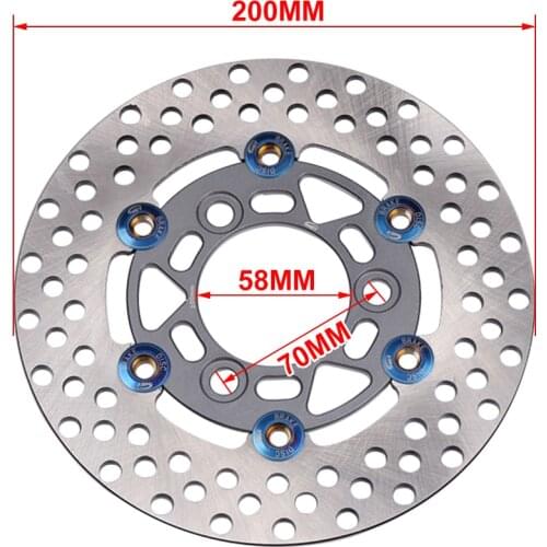 200mm Motorcycle Floating Brake Disc Disk Rotor Round 57mm Hole To Hole For Yamaha Scooter Aerox Nitro Jog Bws 100 Rsz Force