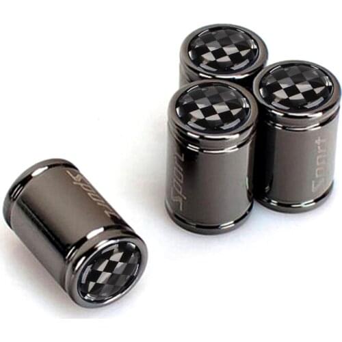 Sport Copper Auto Car Tire Wheel Valve Dust Caps Cover For Fiat Punto Bravo Palio Linea Freemont Grande Abarth With F1 Flag