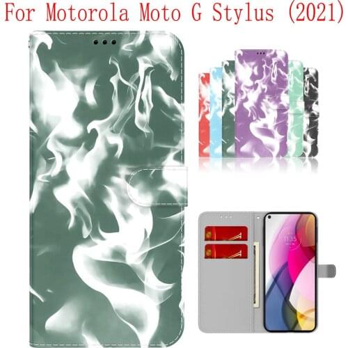 Sunjolly Case for Motorola Moto G Stylus (2021) Wallet Stand Flip PU Phone Case Cover coque capa Case Cover