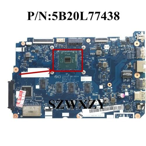 SZWXZY For Lenovo 110-15IBR Laptop Motherboard With Cpu Onboard 5B20L77438 NM-A804 100% Working