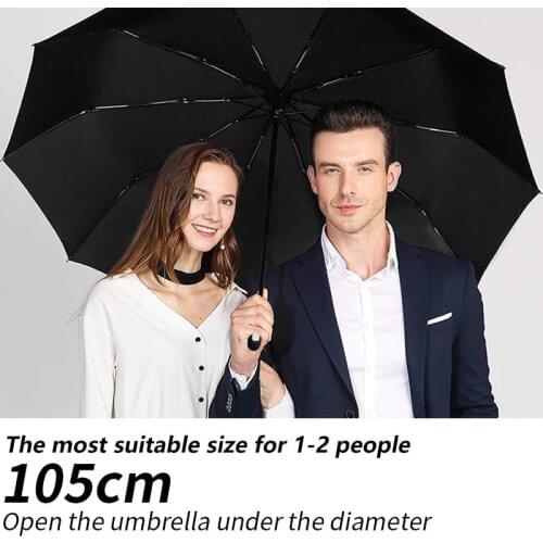 Wind Resistant Fully-Automatic Umbrella Rain Women For Men 3Folding Gift Parasol Compact Large Travel Business Car Umbrella