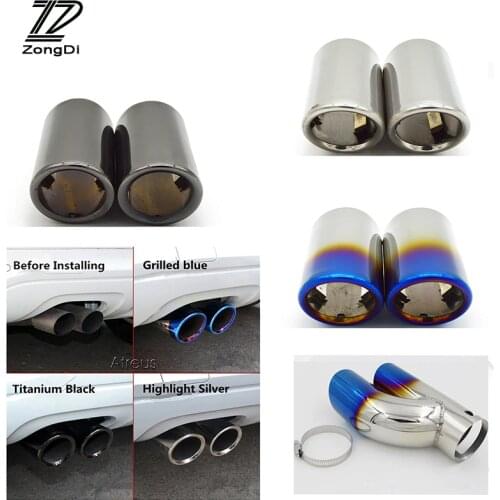 ZD Car-styling For 2009-2015 Skoda Octavia A5 A7 Superb Yeti 1.4T 1.6T 1.6L Car Exhaust End Tip Muffler Pipe Tailpipe Covers
