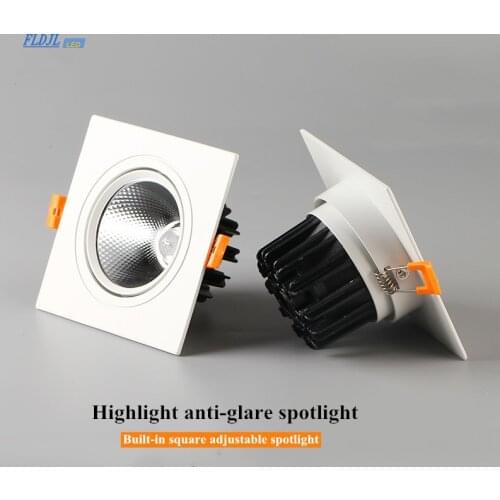 1pcs square Dimmable Led downlight light cob Ceiling Spot Light 5w 7w 10w 14W 20w ac85-265V ceiling recessed Lights Indoor Light