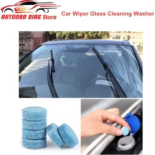 Best Price 10pcs Windscreen Cleaner Car Windscreen Cleaning Agent Pills Effervescent Tablets Glass Water Solid Wiper Cleaner
