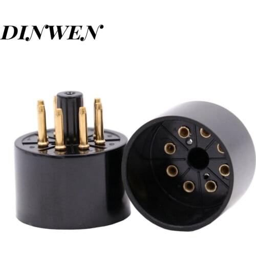 2PCS 8PIN TUBE SOCKET Base Bakelite VALVE BASE for EL34 6V6 5881 KT88 6SN7 6CA7 Vintage Audio Amplifier DIY HiFi Gold Plated