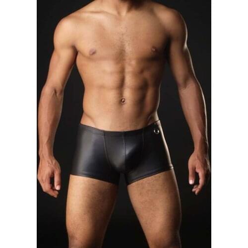 2018 Mens gay underwear Men toning hoop imitation paint boxers faux fur tight underwear men sexy underwear appeal underpants