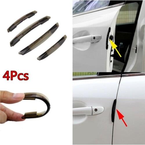 4Pcs Auto Car Door Edge Protection Guards Buffer Trim Molding Protection Strip Scratch Protector Car Door Crash Bar for BMW Audi