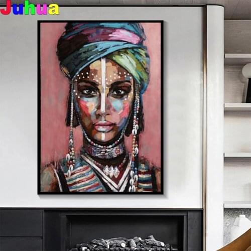 African woman 5D DIY Diamond Painting full square/round drill Africa women Diamond Embroidery mosaic diamond Stitch home Decor