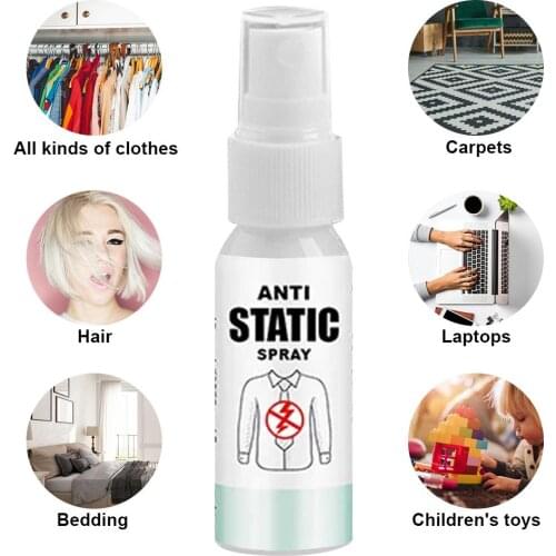 30/100ML Anti Static Spray Static Remover Sprays For Clothes Lasting Anti-Wrinkle Anti-Sticking Household Anti Static Spray 1Pcs