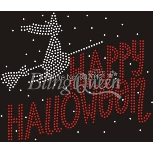 BlingQueen Wholesale 25PCS/LOT Rhinestone Transfers Halloween Design Free Shipping